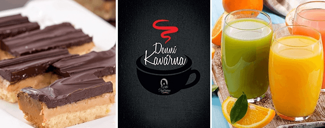 Domácí tyčinka Twix  a ovocný fresh juice