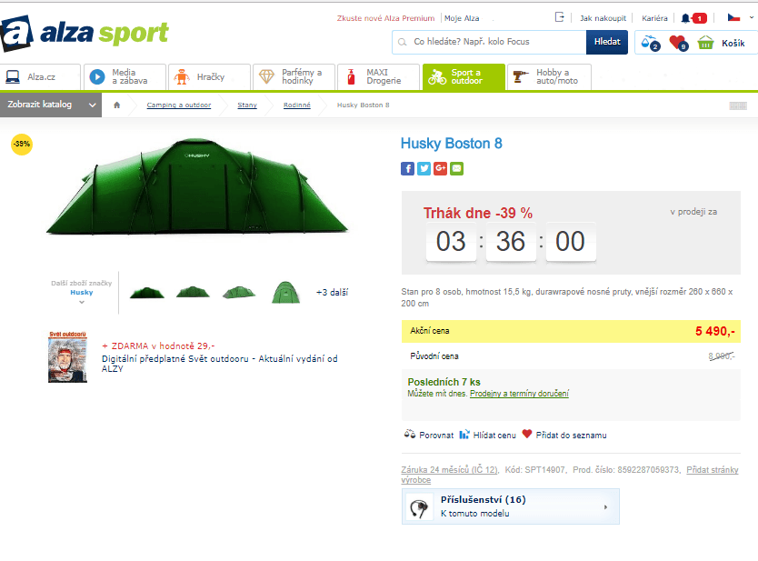 Stan Husky Boston 8, dvouplášťový