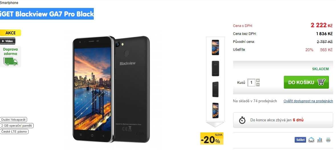 iGET, 4x 1,3GHz, 2GB RAM, 5", LTE