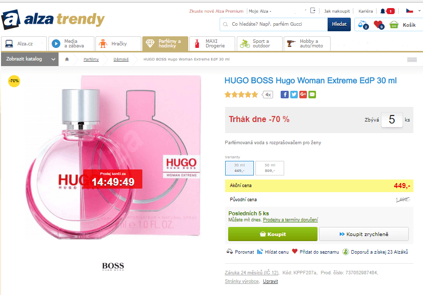 HUGO BOSS Hugo Woman Extreme EdP 30 ml