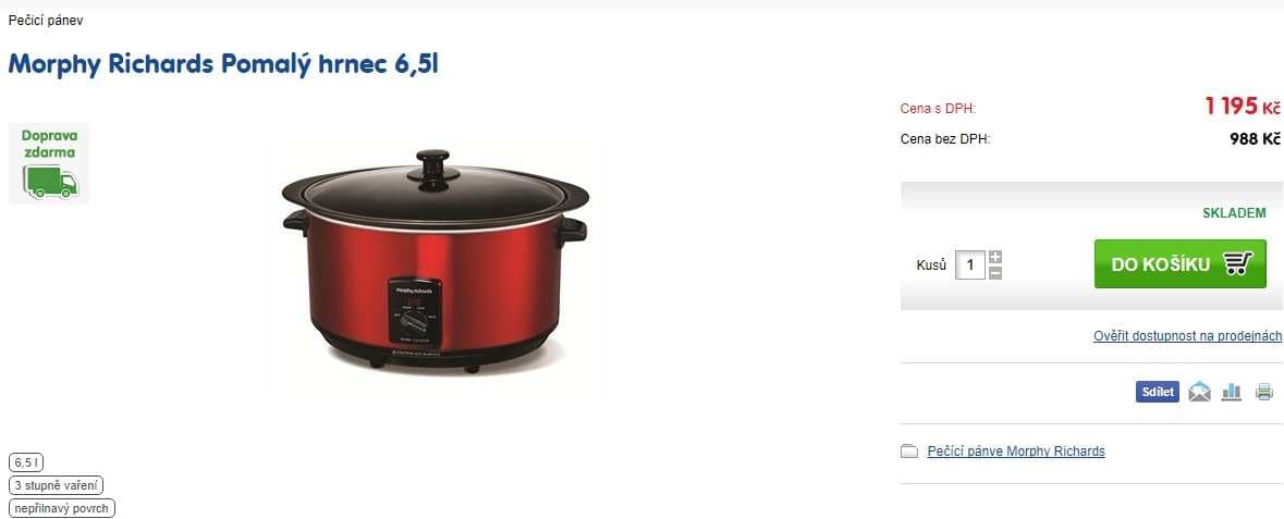 Hrnec na pomalé pečení Morphy Richards 