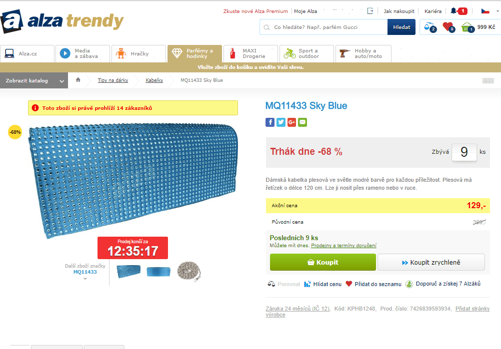 Plesová kabelka MQ11433 Sky Blue