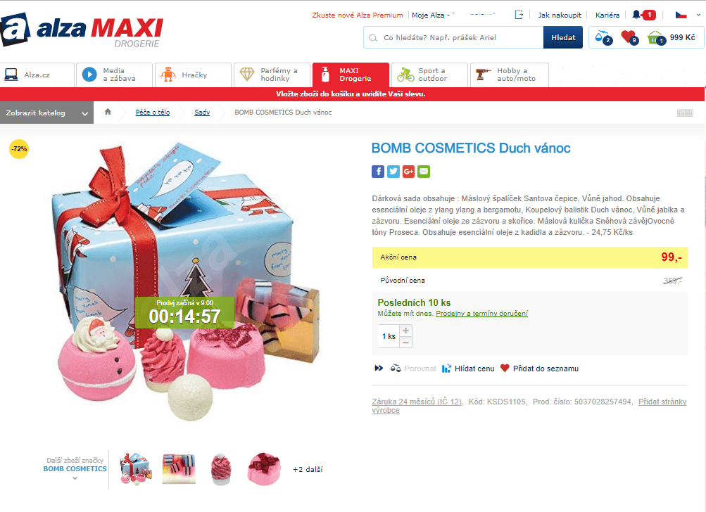 Dárková sada Bomb Cosmetics Duch vánoc