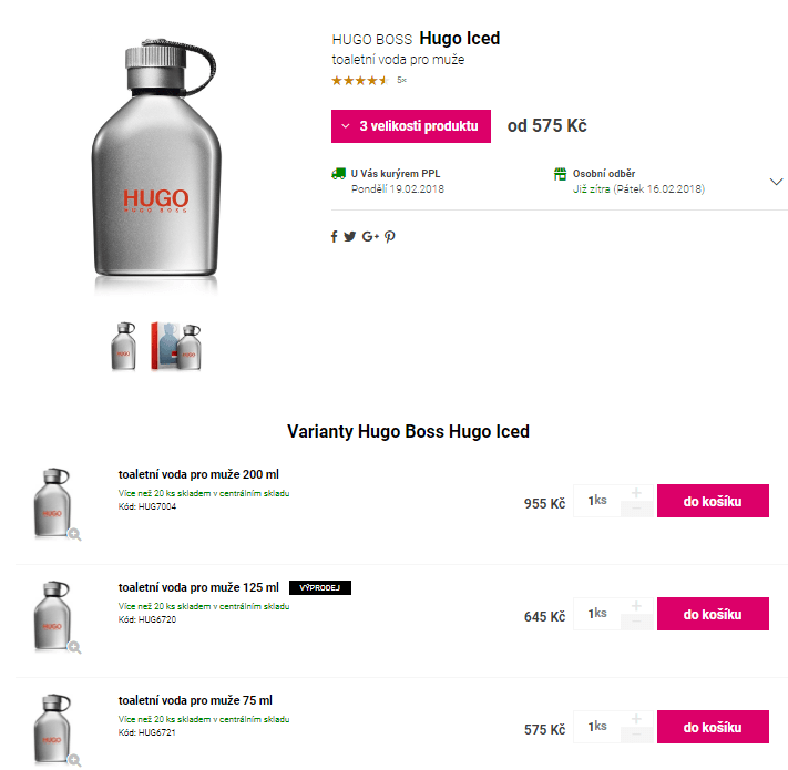 Pánský parfém Hugo Boss Iced, 125ml