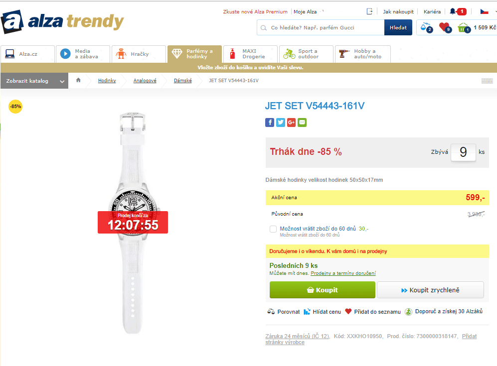 Dámské hodinky JET SET V54443-161V