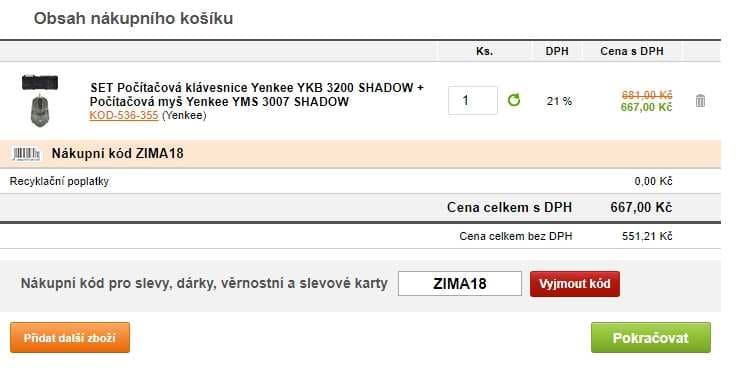 Set herní klávesnice a myši Yenkee