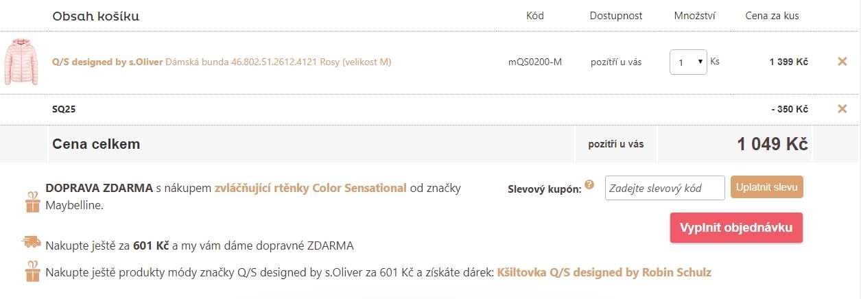 Sleva 25% na novinky S.Oliver a Q/S