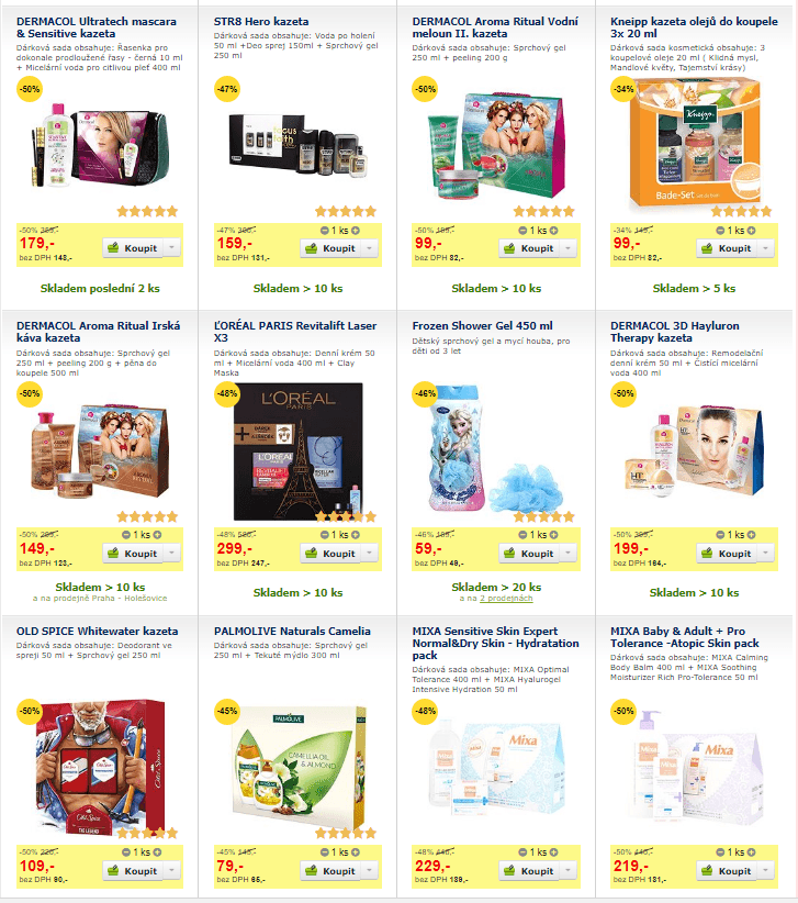 Kosmetika a sady - velký výprodej