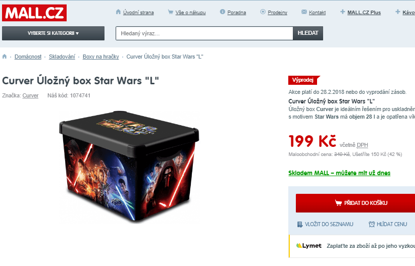 Úložný box Curver Star Wars 28L