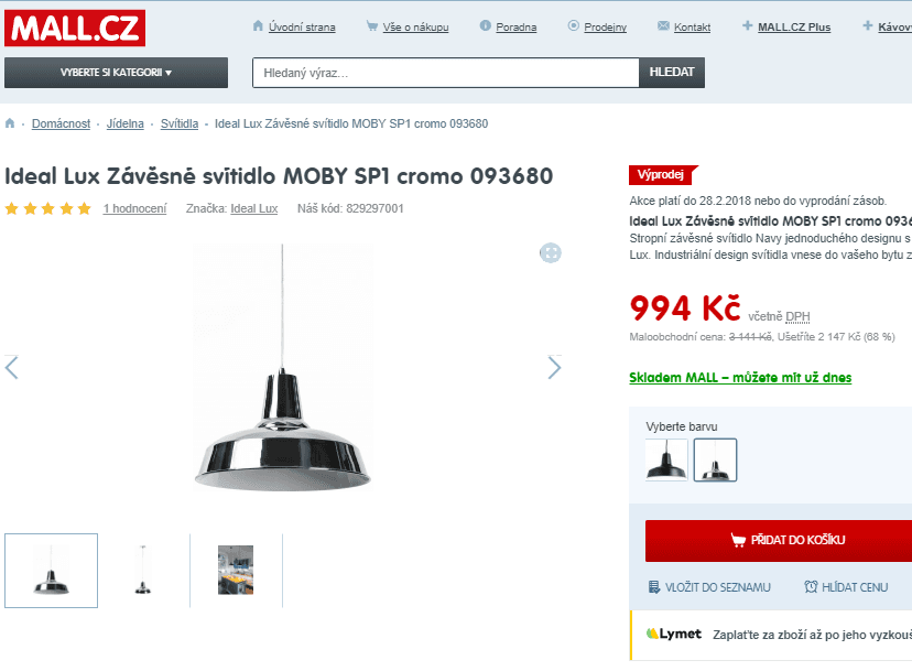 Závěsné svítidlo Ideal Lux 