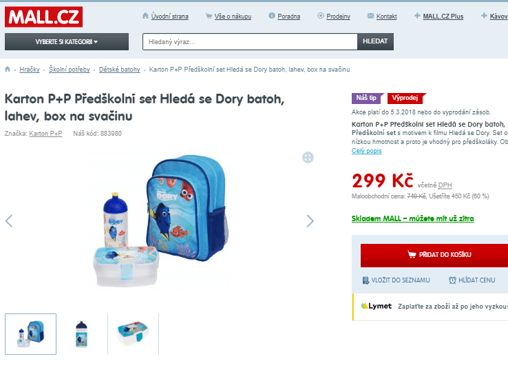 Předškolní set P+P Hledá se Dory