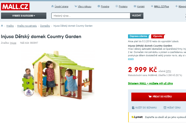  Dětský domek Country Garden Injusa