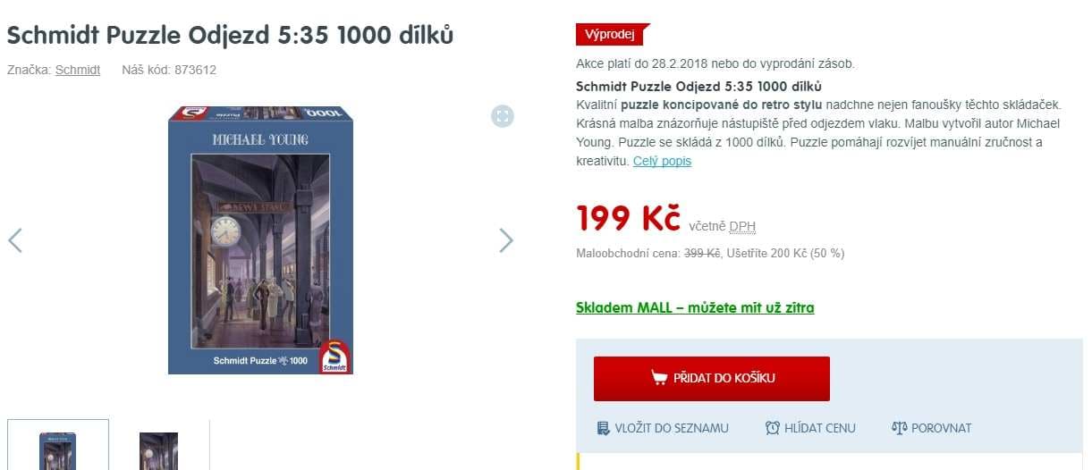 Puzzle, 1000 dílů, 69x49 cm