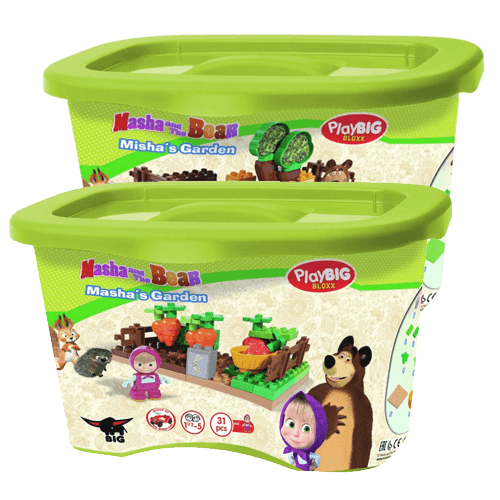 Stavebnice Máša a medvěd - různé druhy