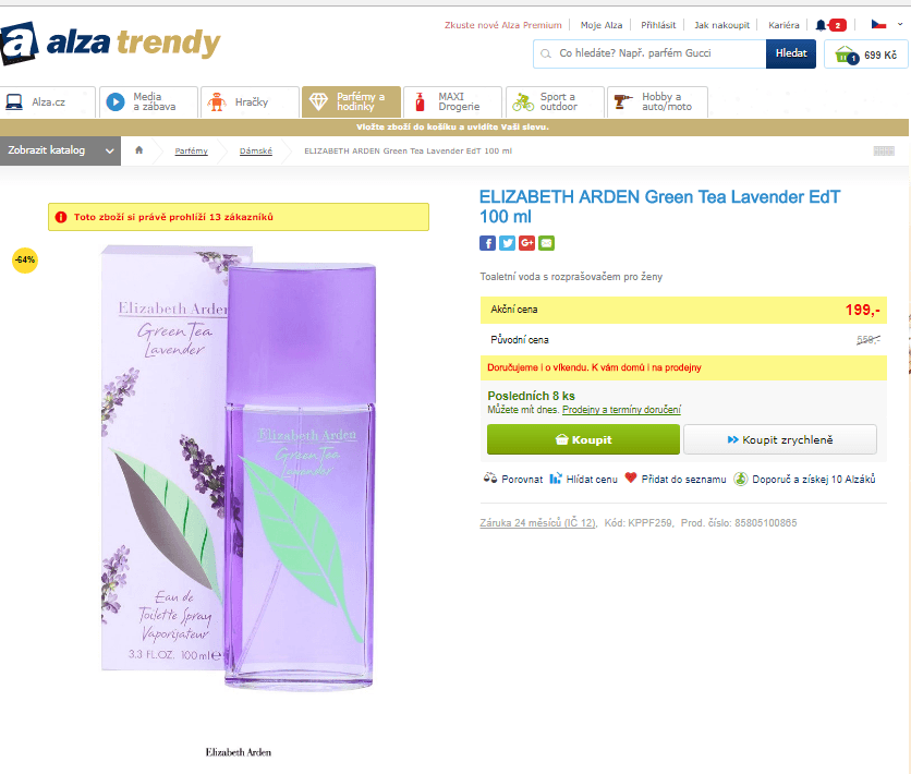 Elizabeth Arden Green Tea Lavender EdT 100 ml
