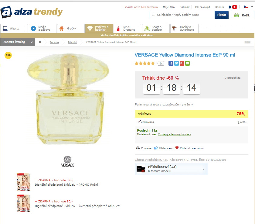 VERSACE Yellow Diamond Intense EdP 90 ml