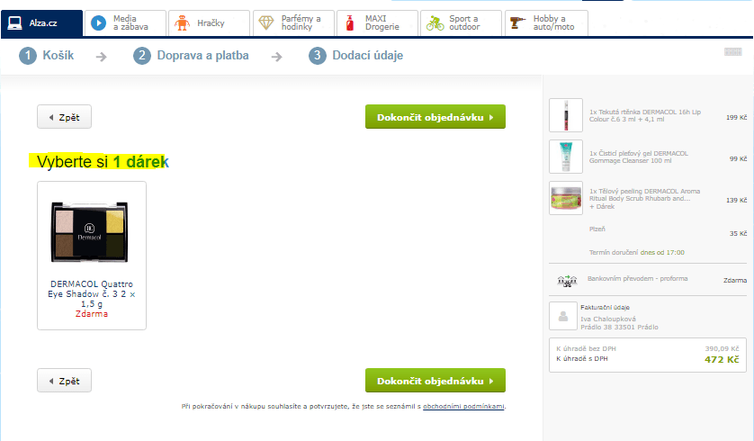 K nákupu Dermacol - oční stíny zdarma