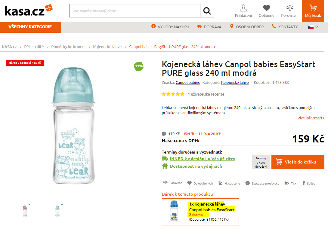 Kojenecké lahvičky Canpol Babies akce