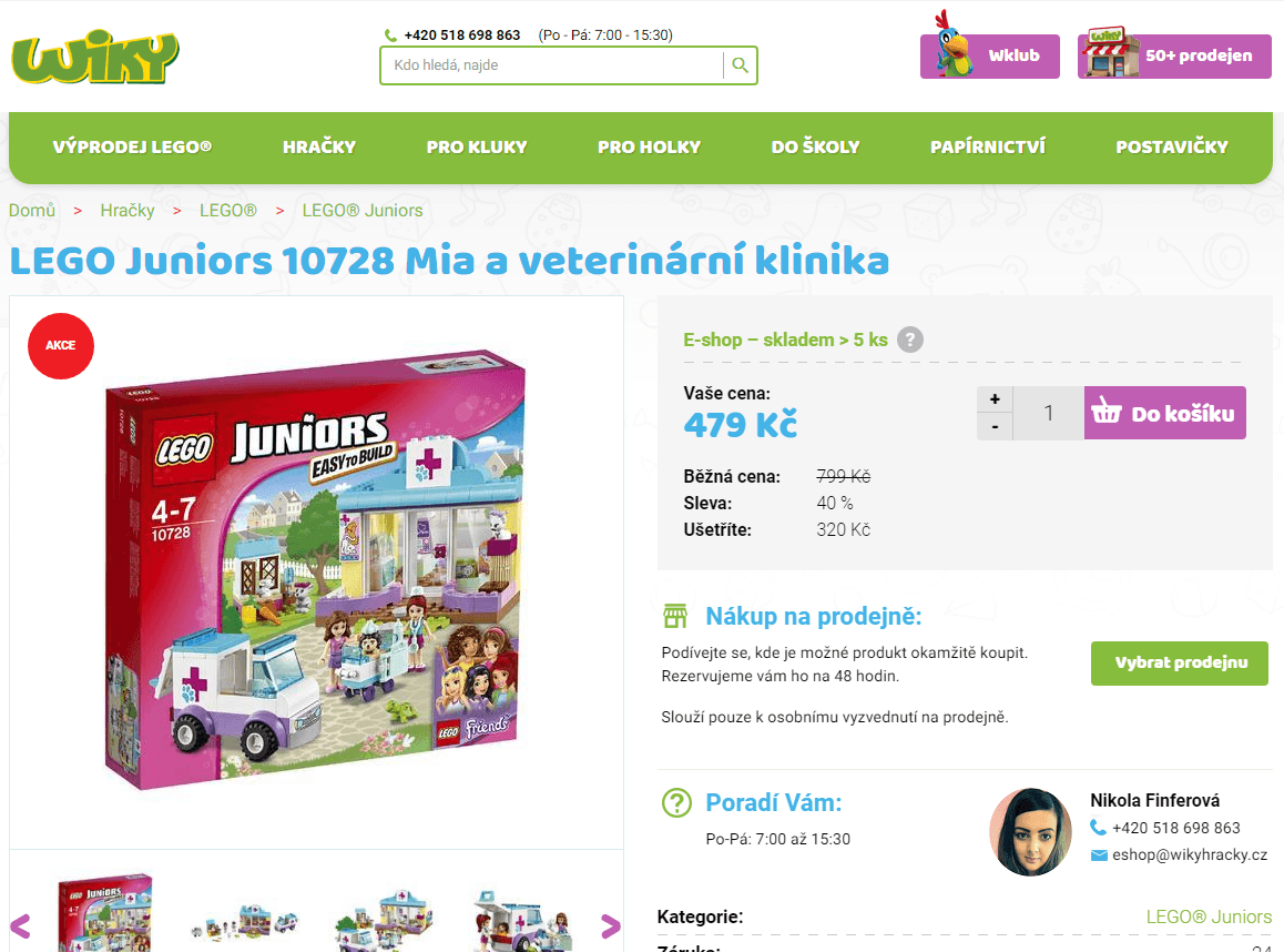 Lego Juniors 10728 Mia a veterinární klinika