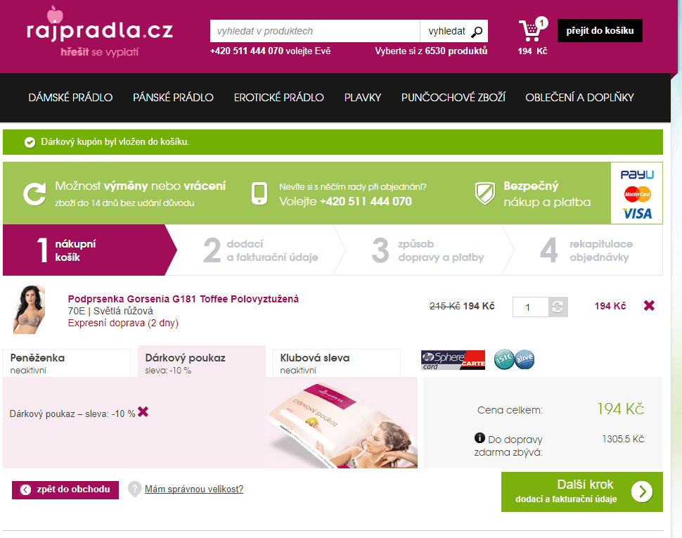 Rajpradla.cz - sleva až 50% na podprsenky