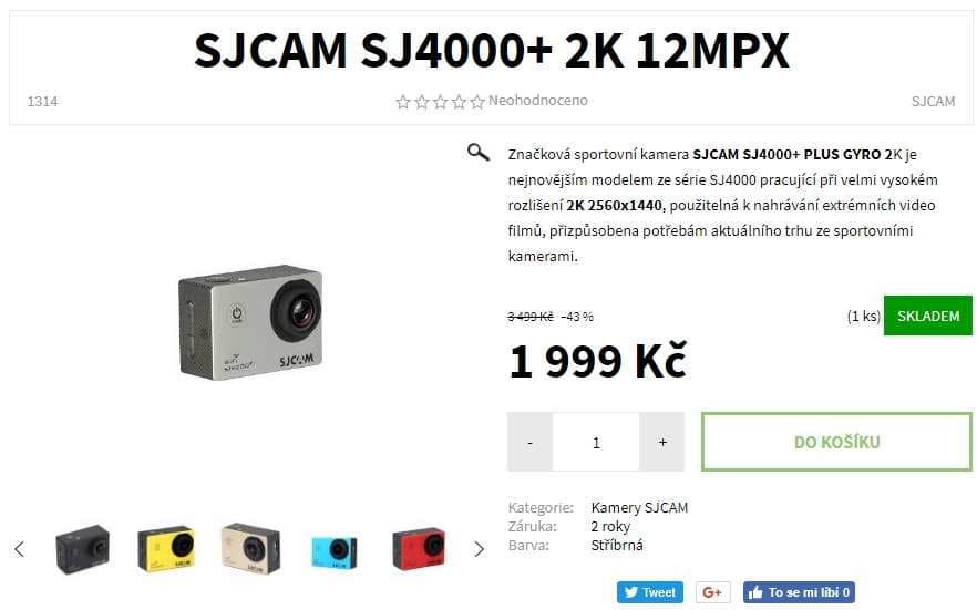 Outdoorová kamera SJCAM SJ4000 - 12MPx