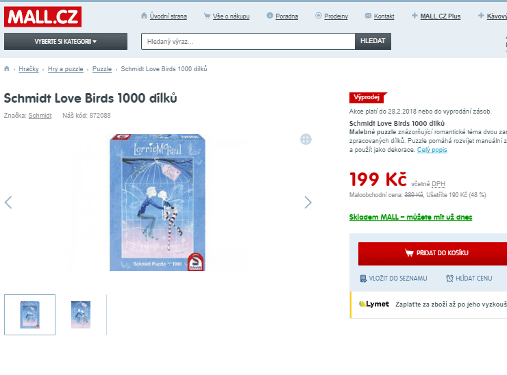 Puzzle Schmidt Love Birds 1000 dílků