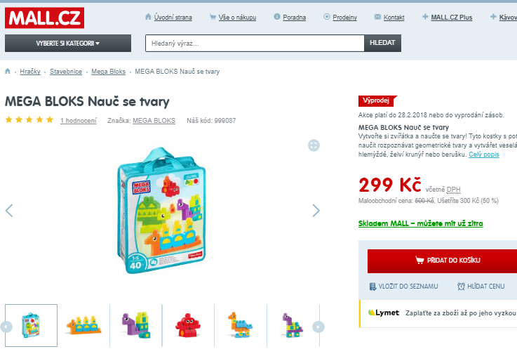 MEGA BLOKS Nauč se tvary 40 kostek