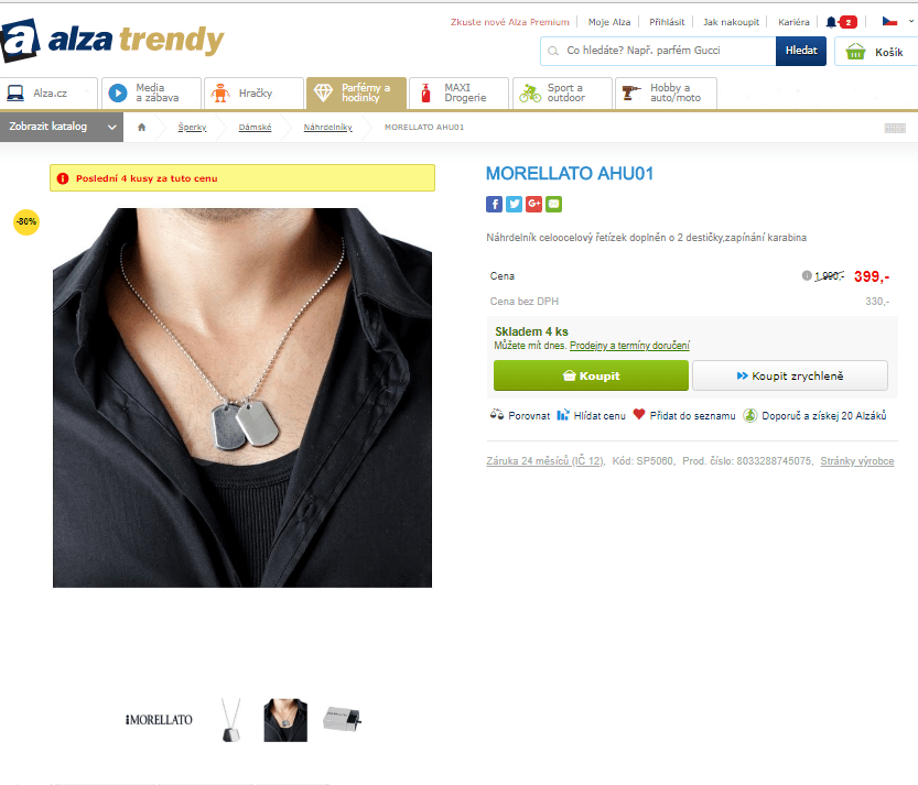 Pánský náhrdelník MORELLATO AHU01