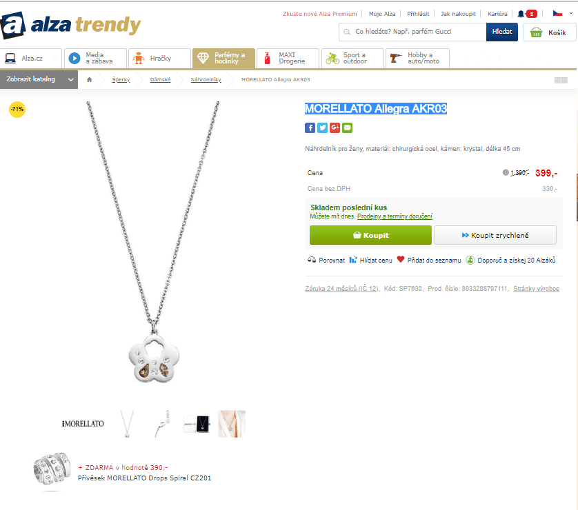 Dámský náhrdelník MORELLATO Allegra