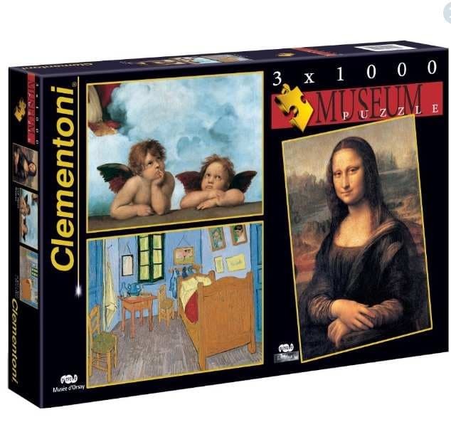 3x puzzle Clementoni Muzeum, 3x 1000 dílů
