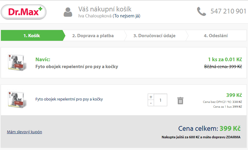 Fyto obojek repelentní (psi a kočky) 65cm