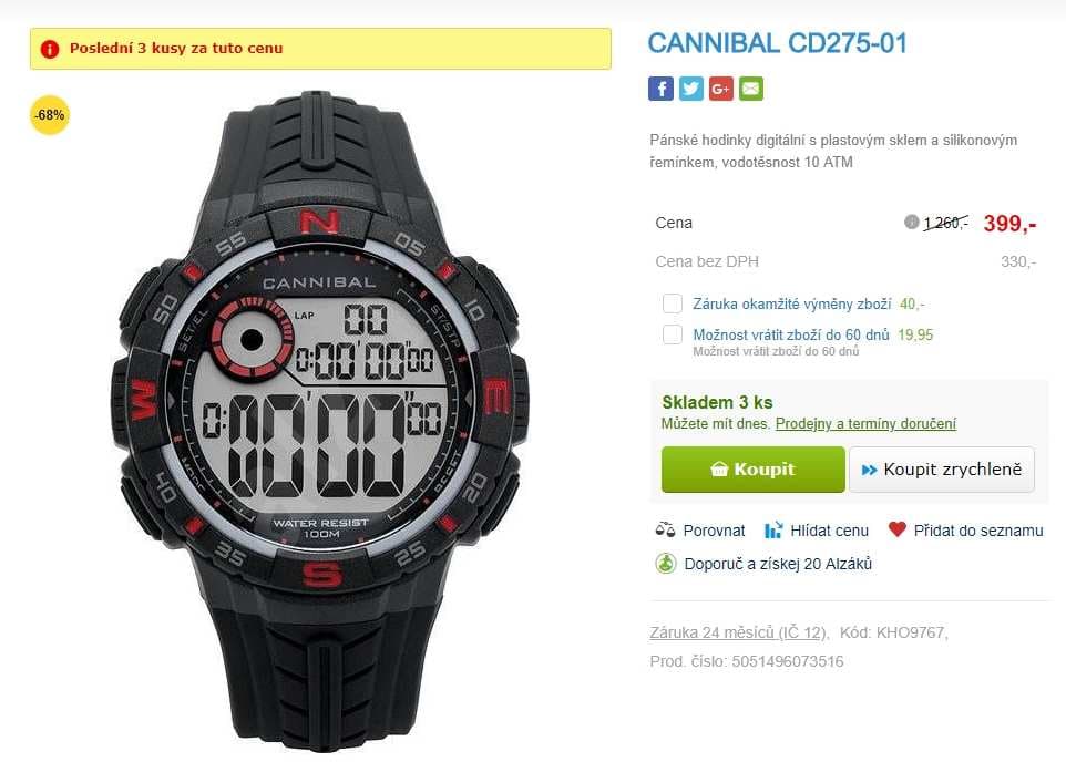 Pánské hodinky Cannibal