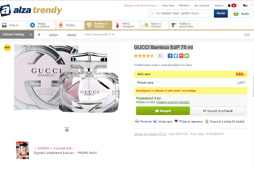 GUCCI Bamboo EdP 75 ml