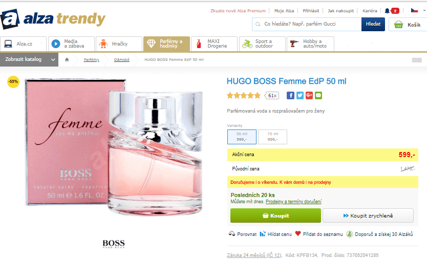 HUGO BOSS Femme EdP 50 ml