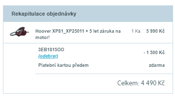 Bezsáčkový vysavač HOOVER XP 25011 
