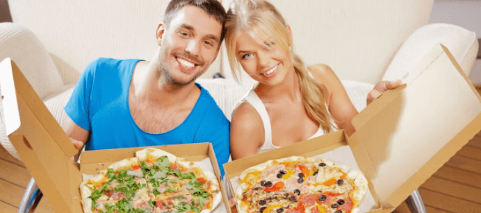 2× pizza včetně krabice, Ø 32 cm