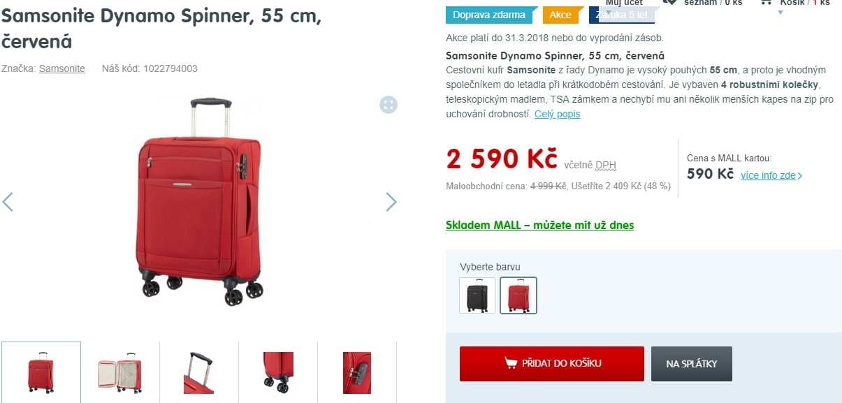 Kabinové zavazadlo Samsonite Dynamo