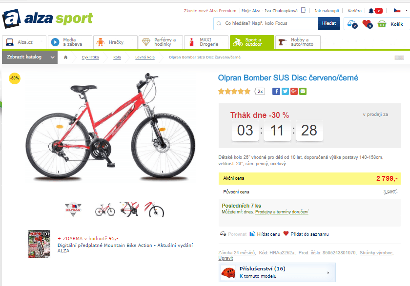 Dámské kolo Olpran Bomber SUS Disc 26"