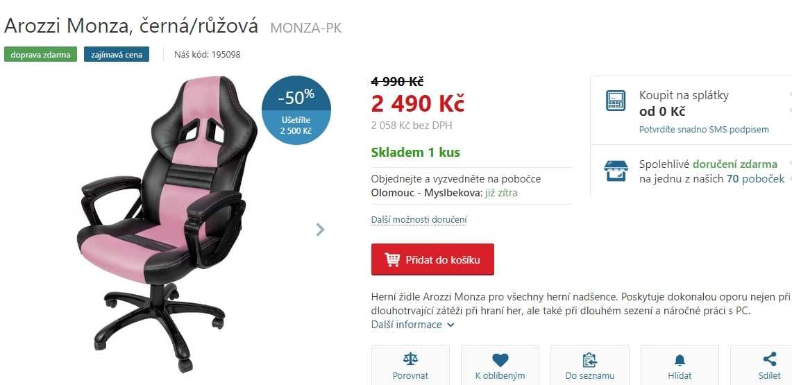 Křeslo Arozzi MONZA 