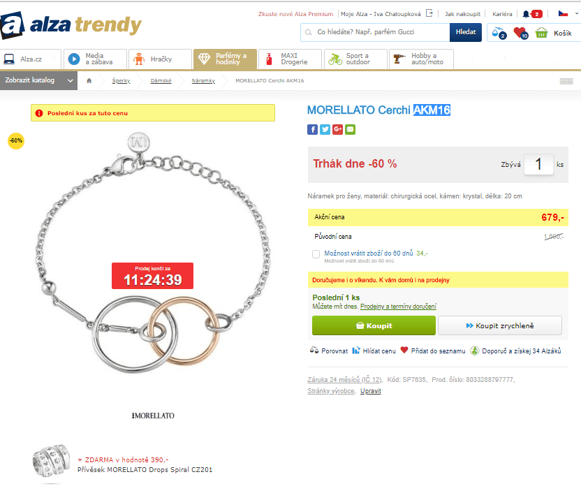 Náramek MORELLATO Cerchi AKM16