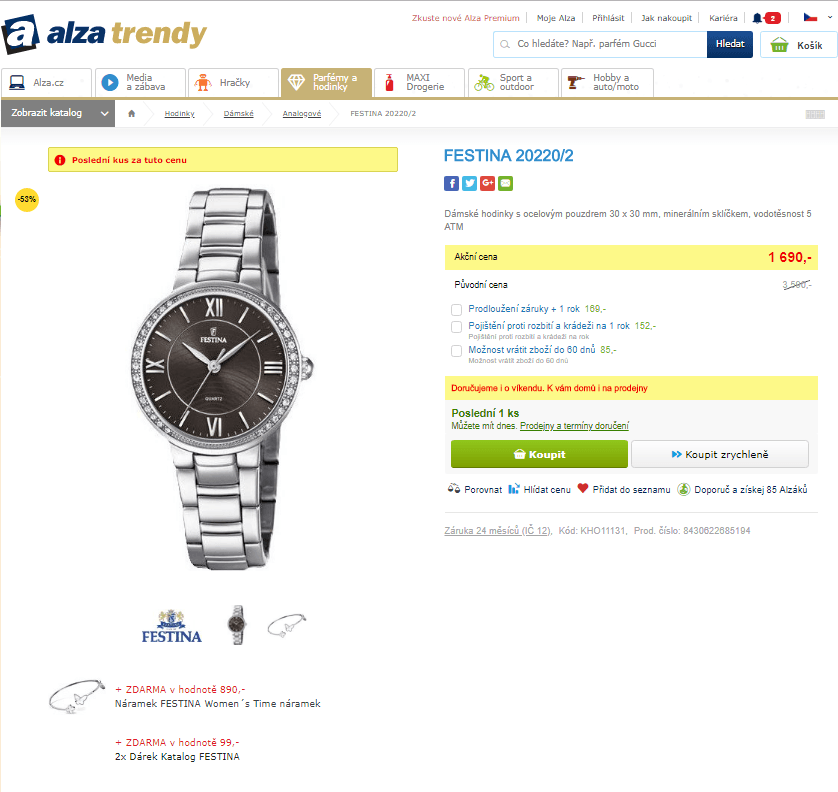 Dámské hodinky FESTINA 20220/2