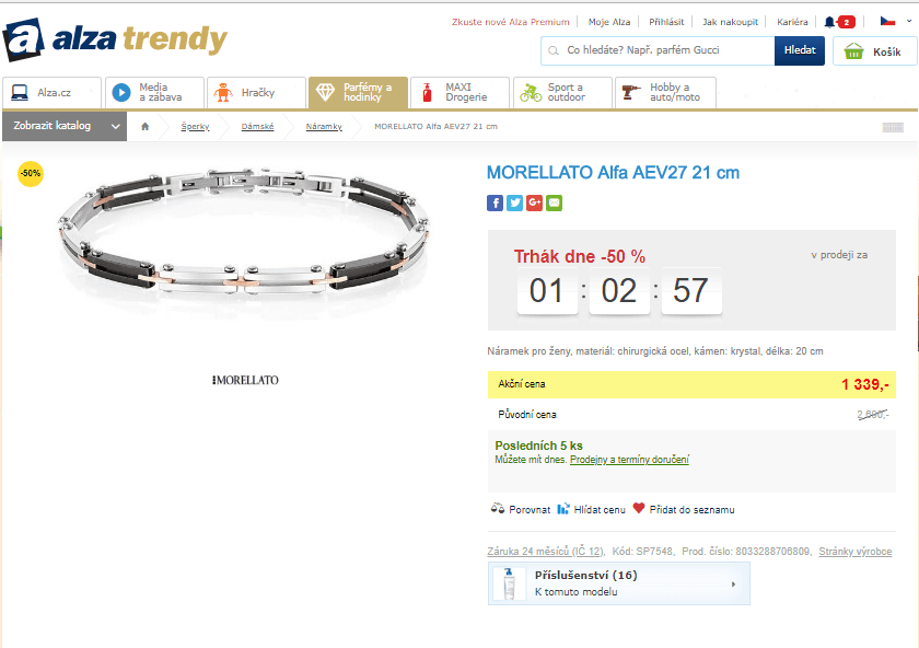 Pánský náramek MORELLATO Alfa