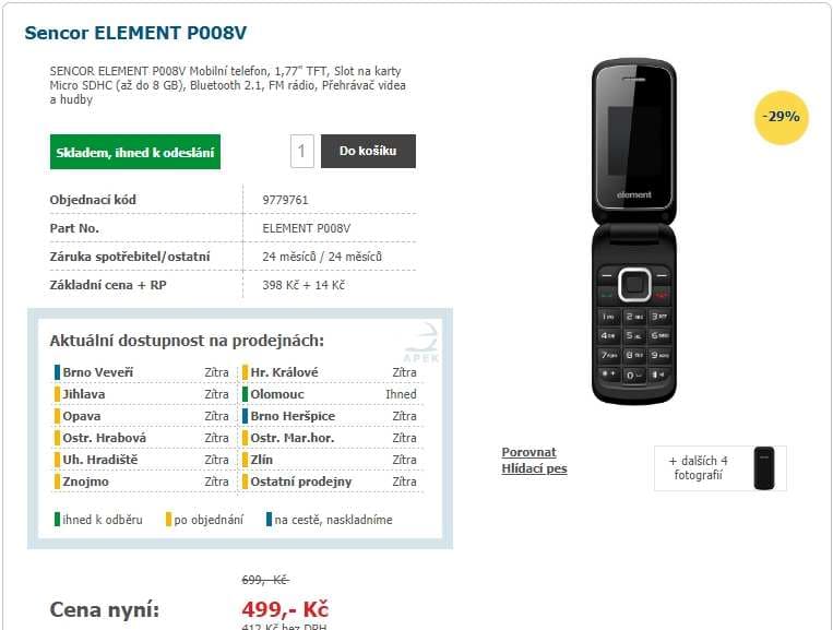 Telefon Sencor Element P008 