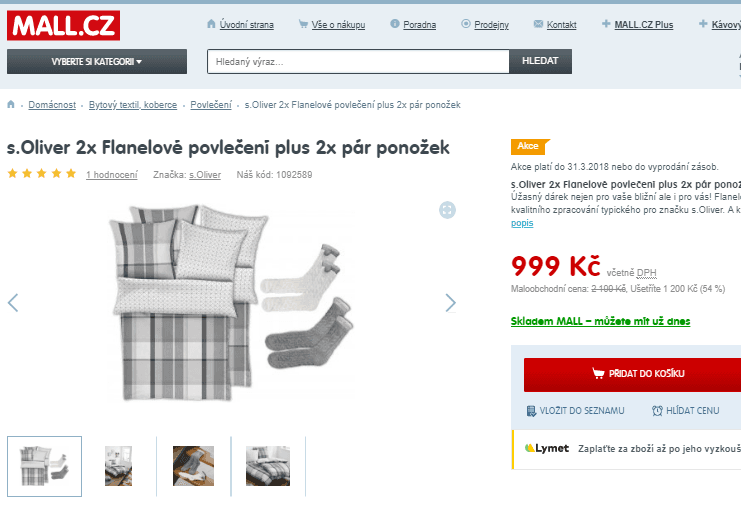 Dvě sady flanelového povlečení S.Oliver
