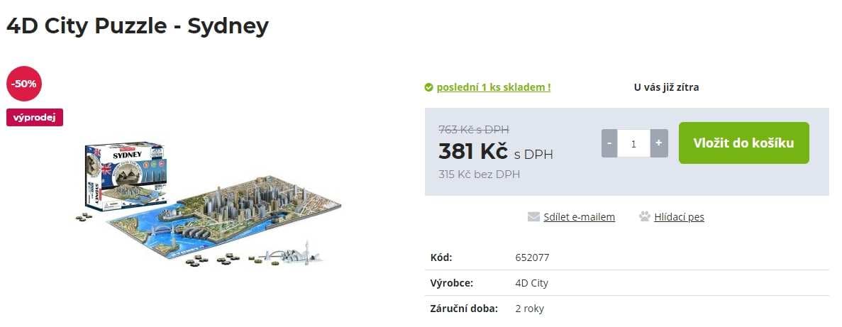 4D puzzle / stavebnice Sydney, 1023 dílů