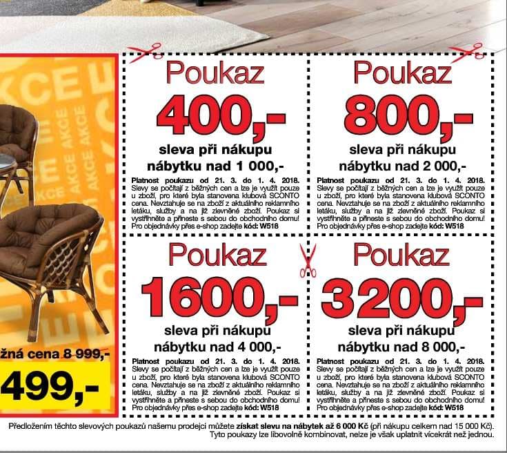 Slevové kódy do Sconto nábytku