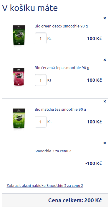 Smoothie Health Link - akce 3 za 2 