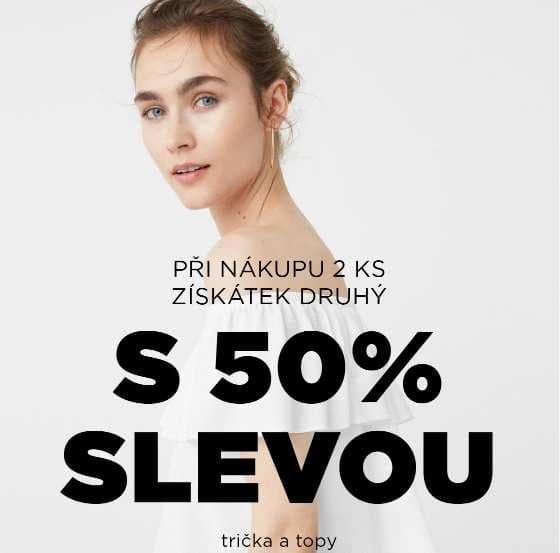 Mango outlet - sleva 50% na druhý produkt