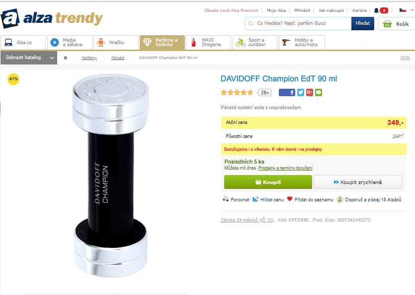 DAVIDOFF Champion EdT 90 ml