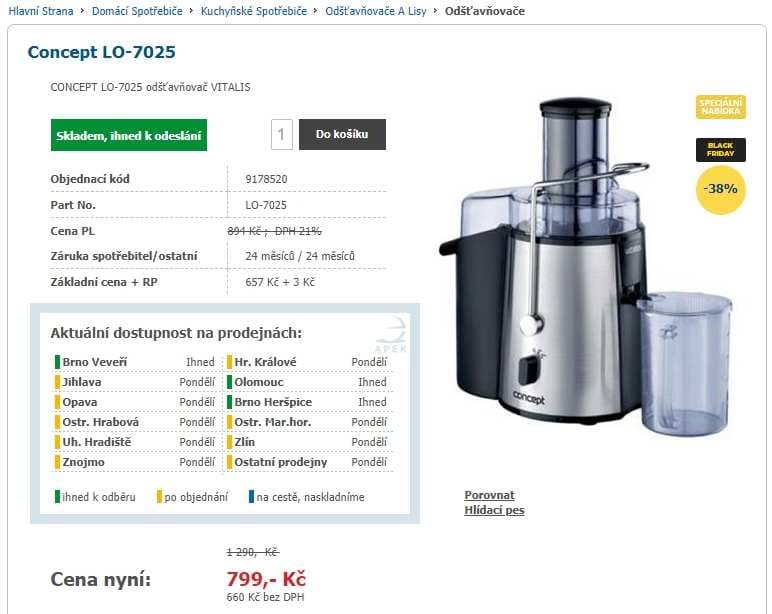 Odšťavňovač Concept LO7025